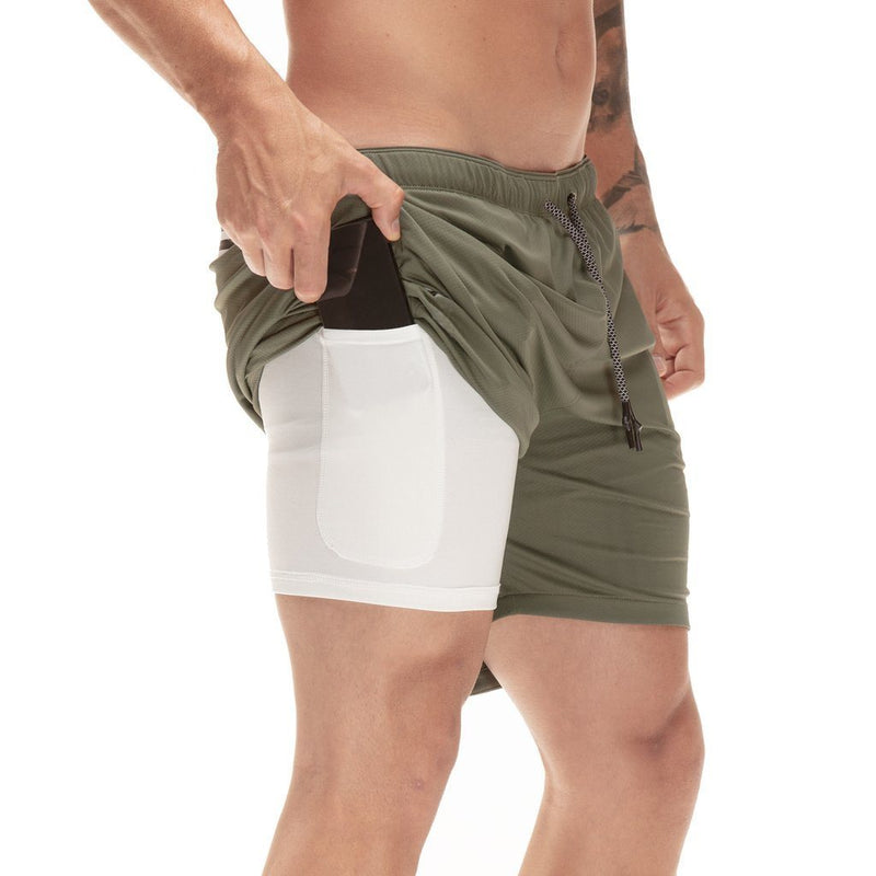 2 in 1 Shorts  Sicherheitstasche Fitness-hose