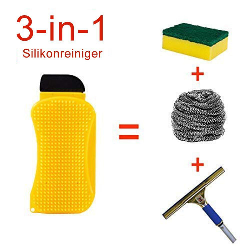 3-in-1 Silikon-Reinigungsbürste