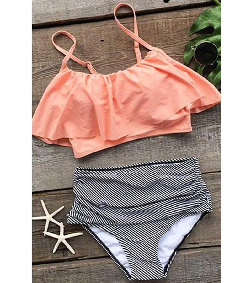 Falbala Bikini-set Mit Hohem Bund