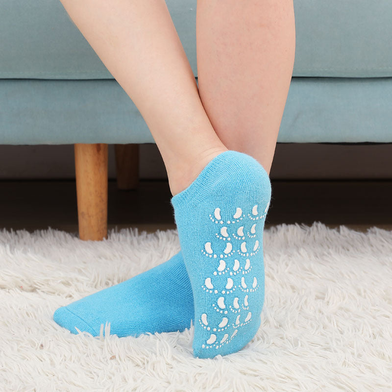 Feuchtigkeitsspendende Socken mit Gelfutter für die Fußpflege