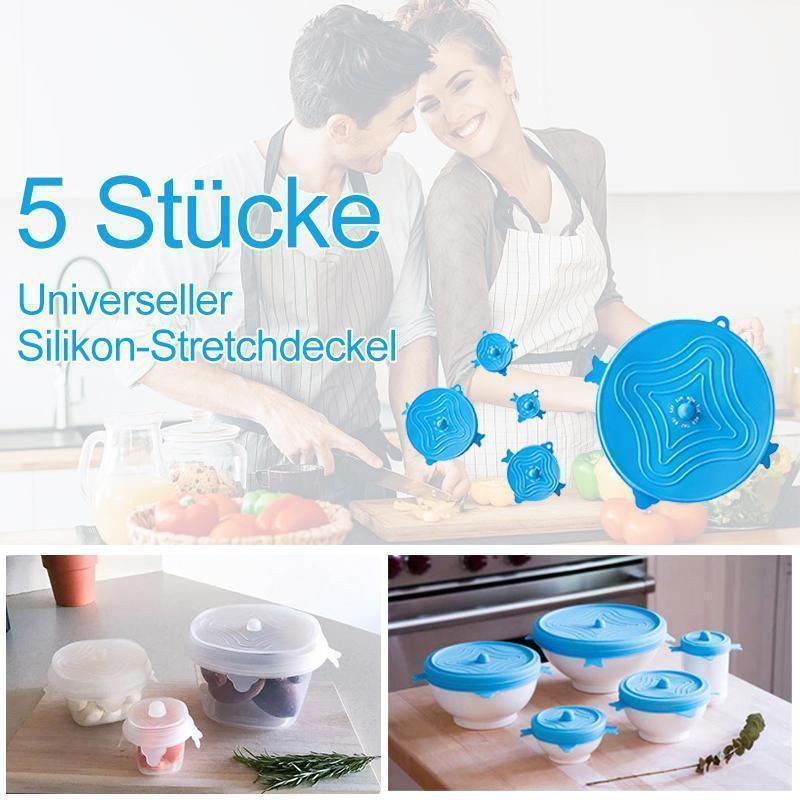 Universeller Silikon-Stretchdeckel (5 Stücke)