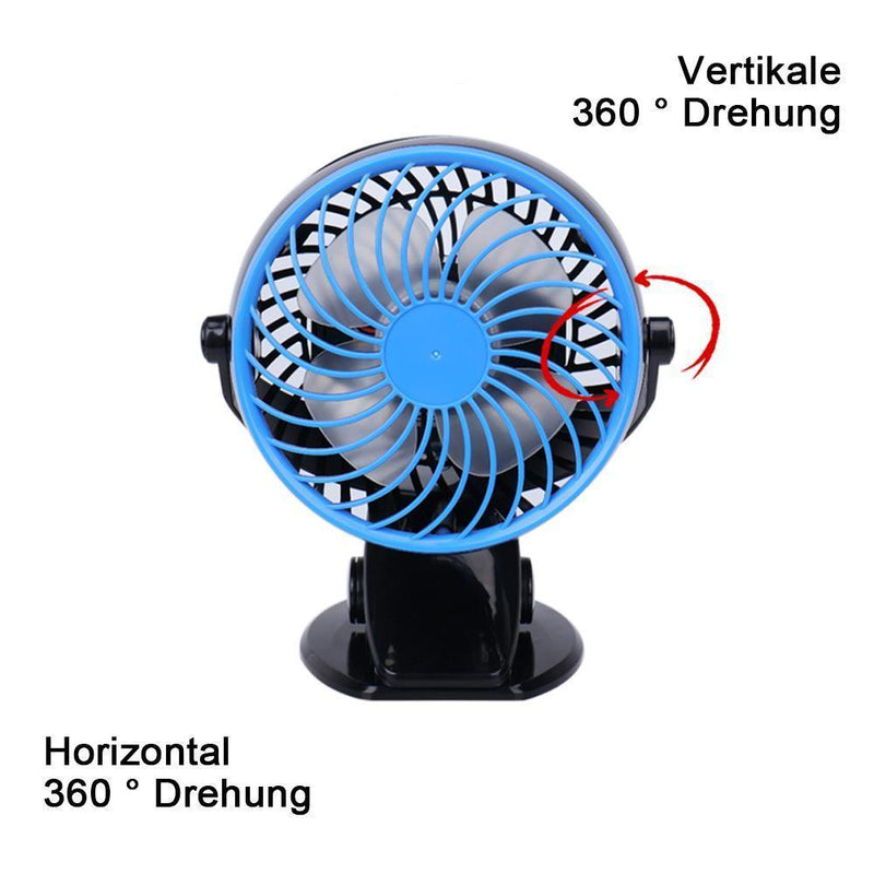 360 ° Tragbarer & Wiederaufladbarer Lithium-Ionen-Lüfter