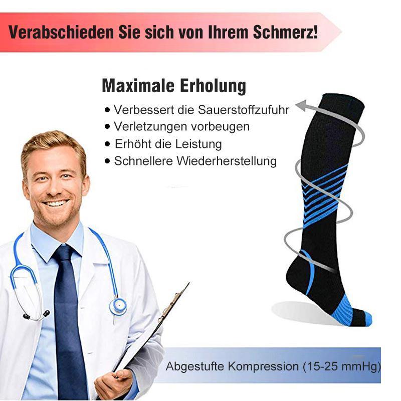 Ultra-V-Streifen Kniehohe Kompression Socken