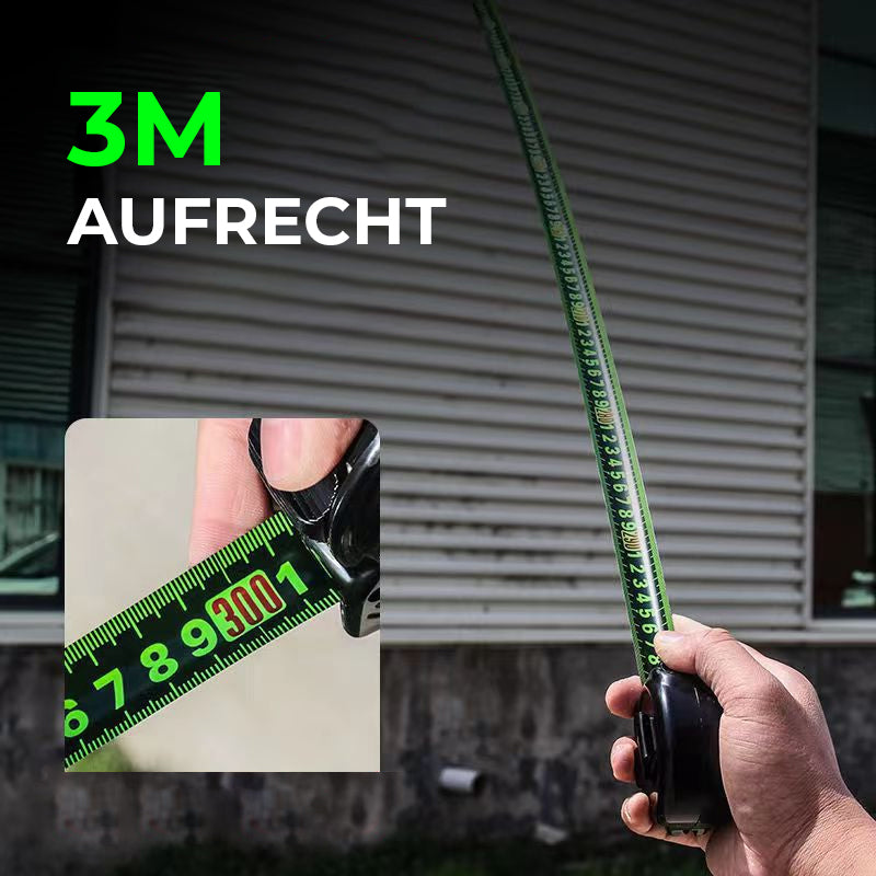 Fluoreszierendes Maßband aus Stahl