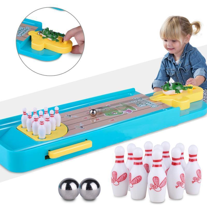 Kreatives Mini Frosch Bowling Desktop-Spielzeug