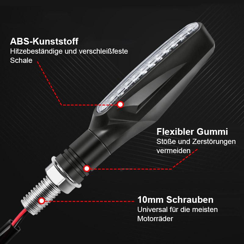 Universelle LED Motorrad Blinker Beleuchtung, 2 Stücke