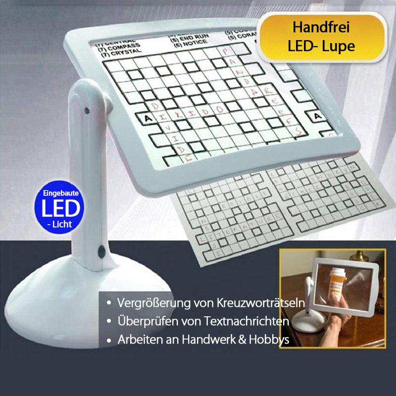 Handfrei-Desktop-Lupe mit LED