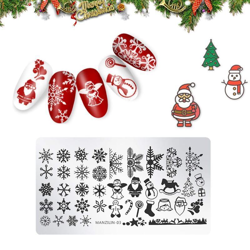 Nail Art Stamping Vorlage - Weihnachten-Stil(5 Arten)