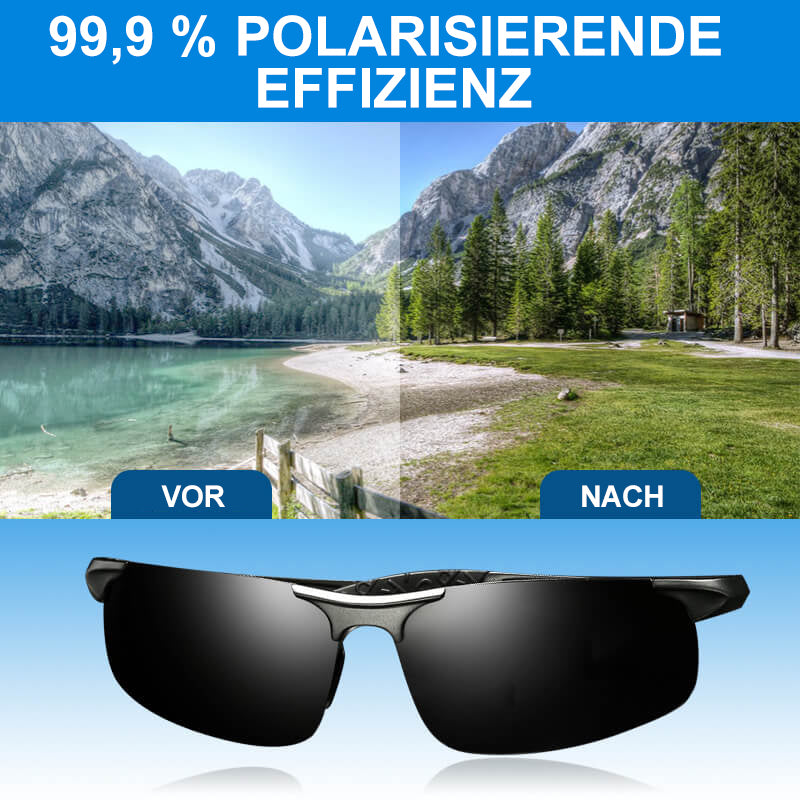 Selbsttönende Sonnenbrille mit blendfreien polarisierten Gläsern