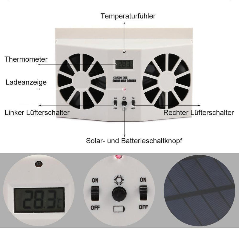 Solarbetriebener Auto-Kühlerlüfter