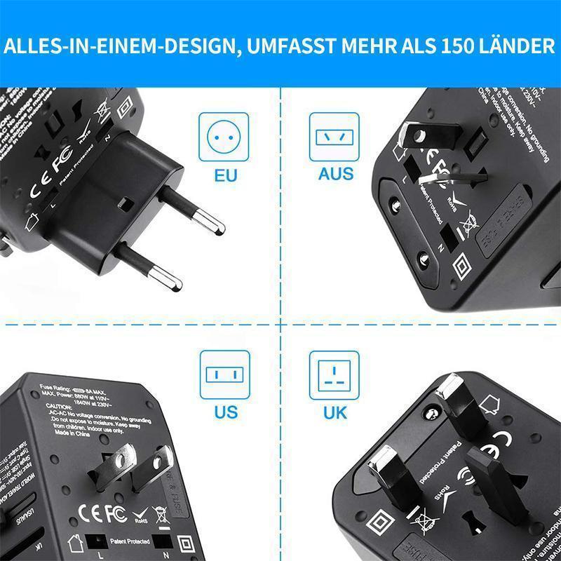 Weltweiter Reiseadapter, internationaler Netzadapter