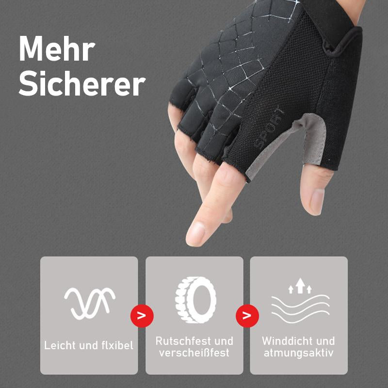 Rutschfeste Halbfinger-Fahrradhandschuhe