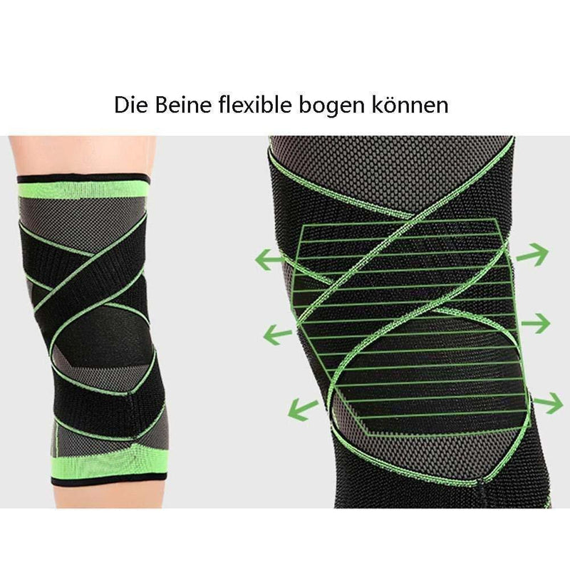 3D Design Kniestütze mit fixierbaren atmungsaktiven Kniebandage