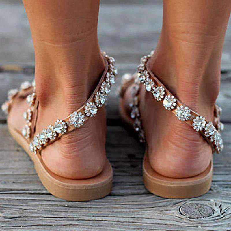 Sommer Diamant Blume Sandalen