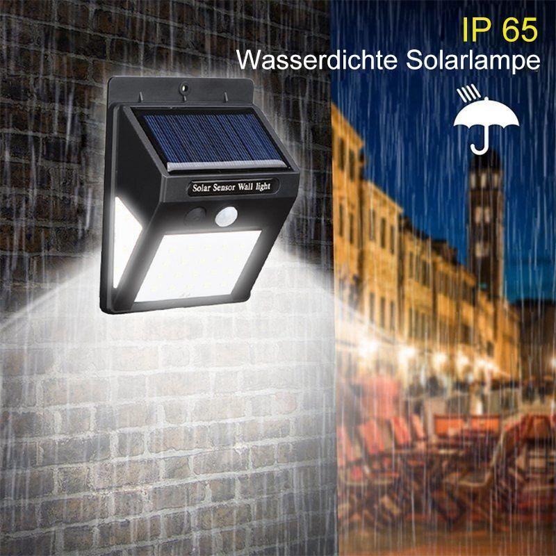 20 LED Solarlampen Außen, Superhelle Wandleuchte mit Bewegungssensor