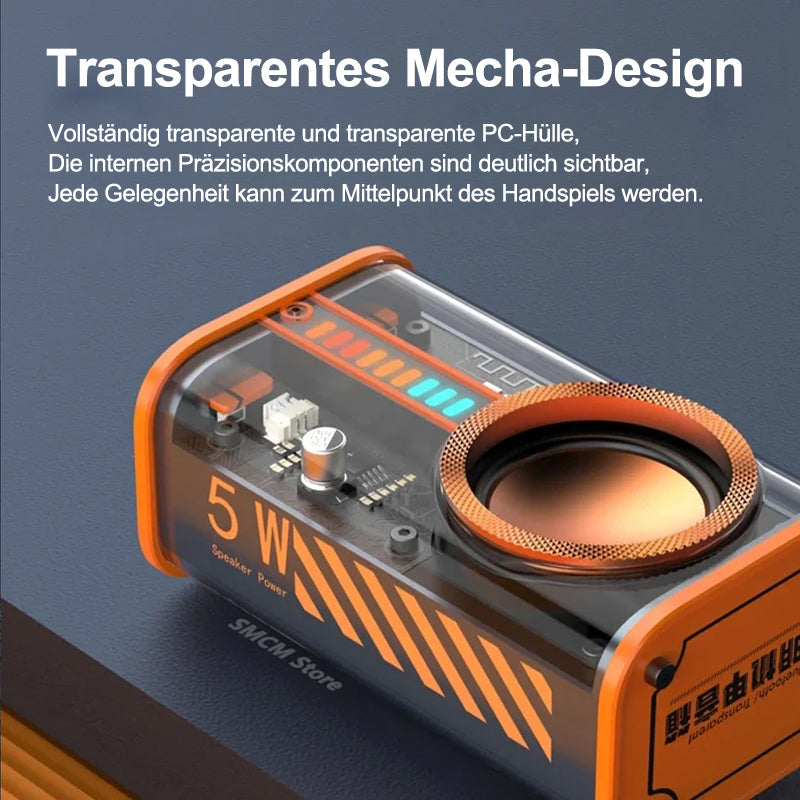 Transparenter kabelloser Mecha-Bluetooth-Lautsprecher