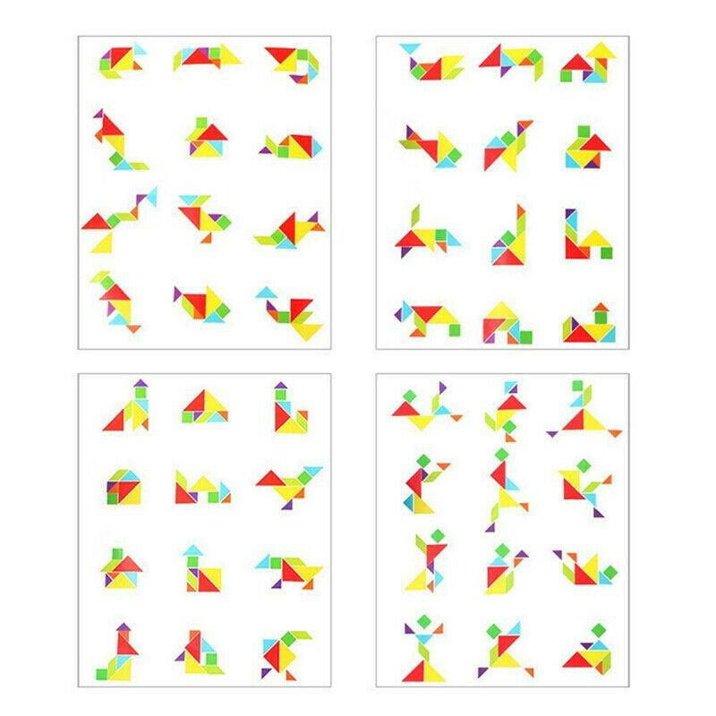 Holzmuster Tangram Magnetpuzzle