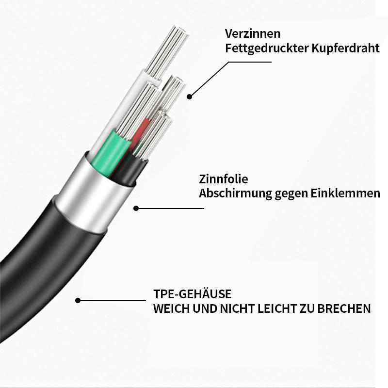 3 in 1 Ladekabel - kann zwei Mobiltelefone gleichzeitig laden