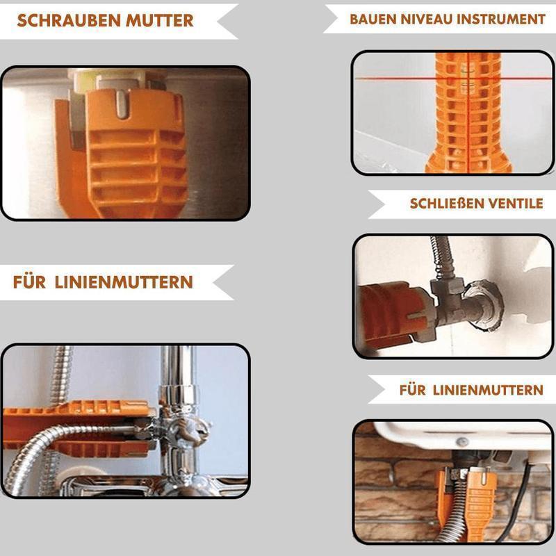 Werkzeuge für den Austausch von Wasserhähnen