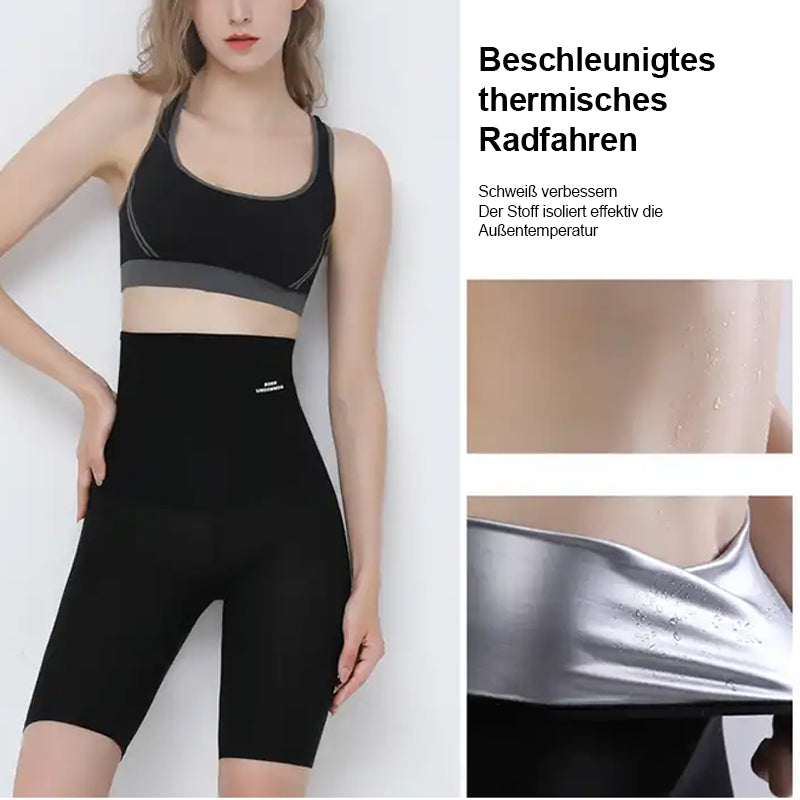 Verschwitzte Yogahose mit hohem Stretchanteil