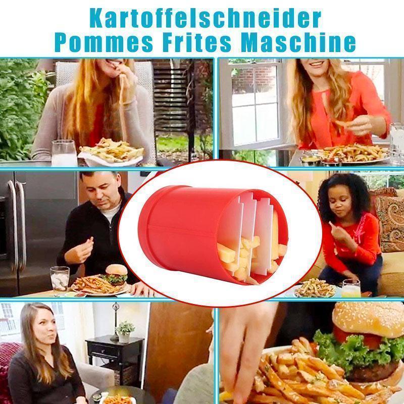 Kartoffelschneider Pommes Frites Maschine, rot