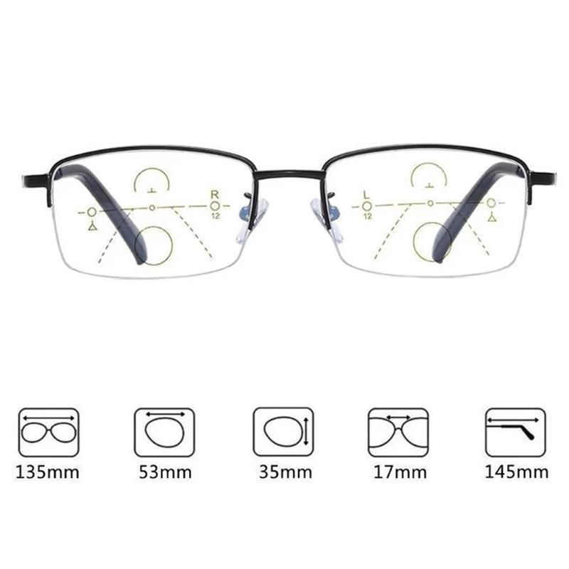 Titanium progressive Dual-Use-Lese-brille für nah und fern