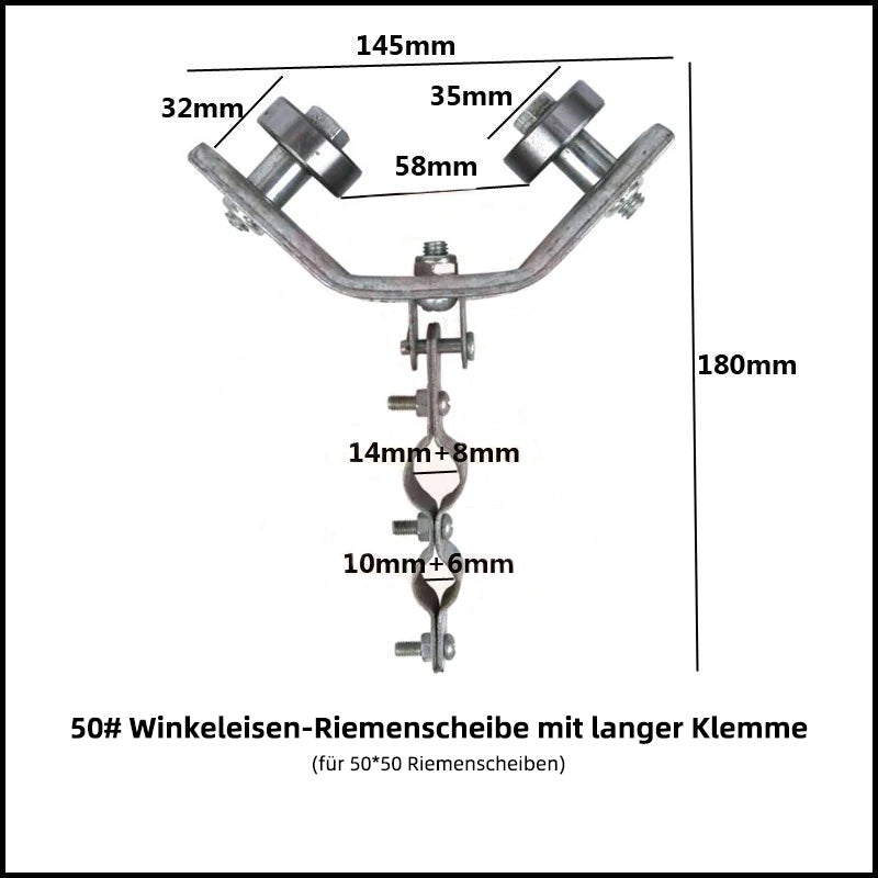 Winkeleisenbahn Aufhängerolle