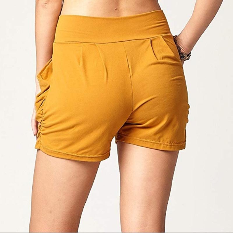 Hohe-Taille gefaltete Tasche Shorts