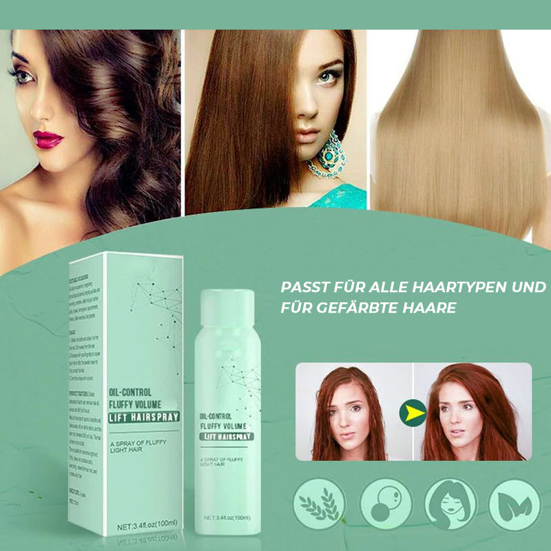 Auf trockenes Haar sprühen, ohne auszuspülen/Ölkontrollierendes und Volumengebendes Haarspray